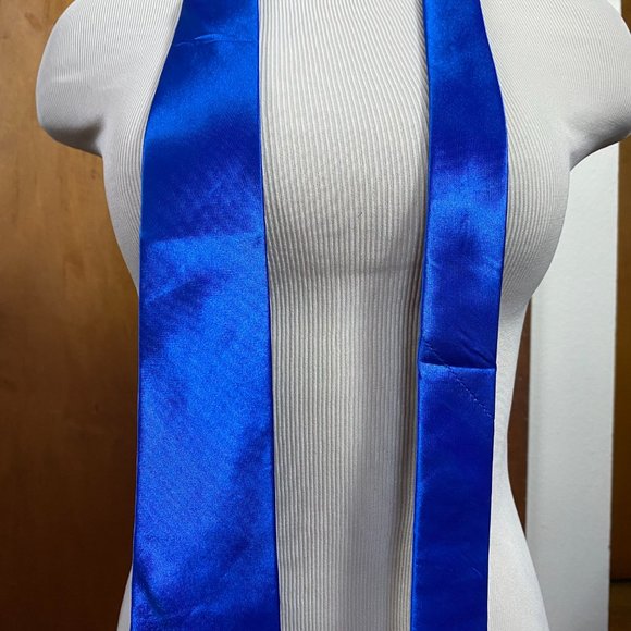 GUC Amscan Electric Blue Men's Necktie Slim - Picture 7 of 7